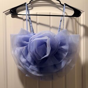 Buddy Love Blue Ruffled Top